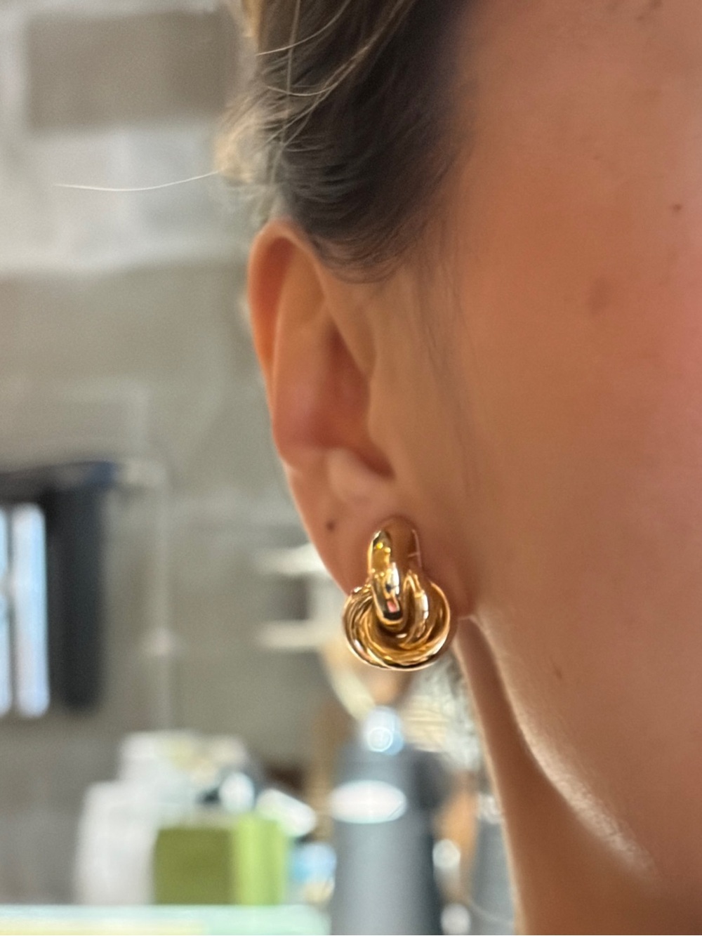 New Gold-Filled Twisted Knot Trendy Studs Earrings
